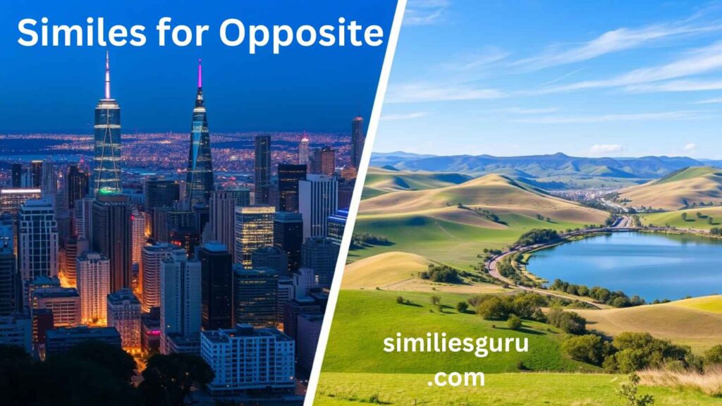 15+ Similes for Opposite